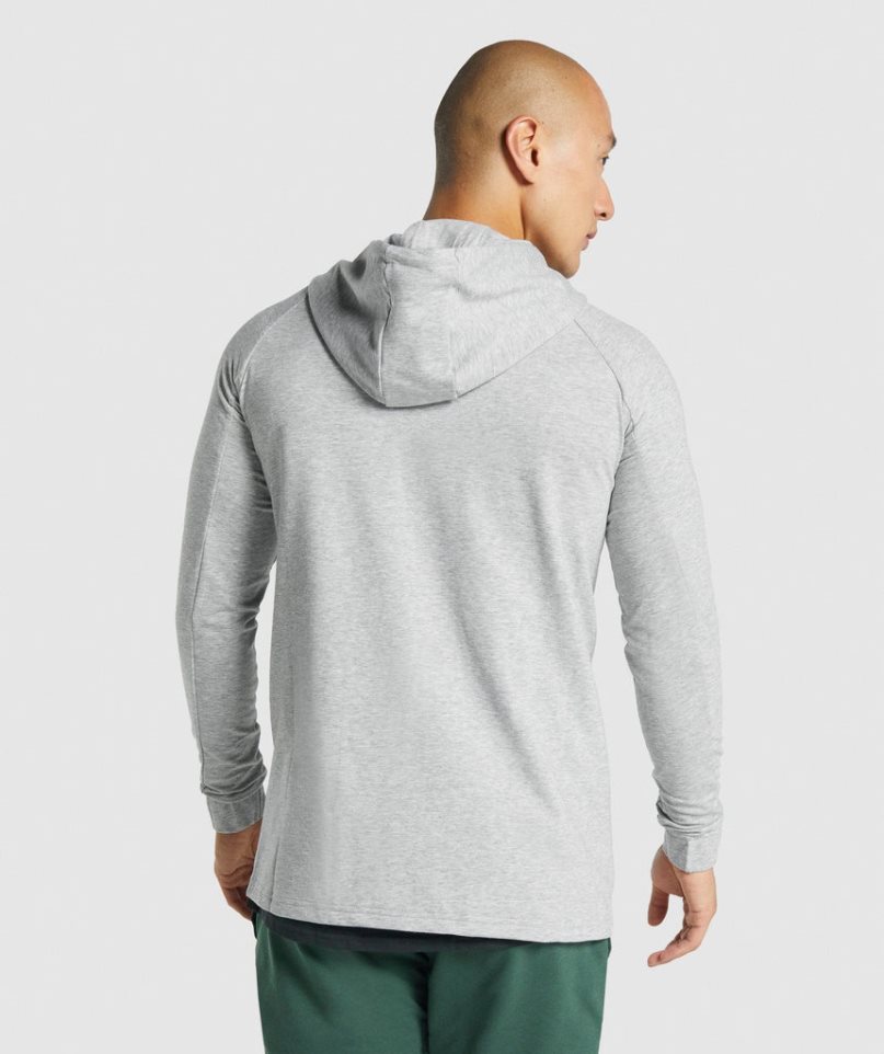 Men's Gymshark Critical 2.0 Zip Up Hoodie Light Grey | CA 36DA71